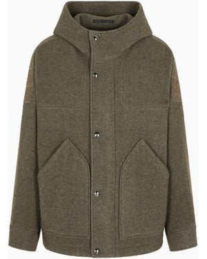 Giorgio Armani Caban Con Cappuccio - Verde