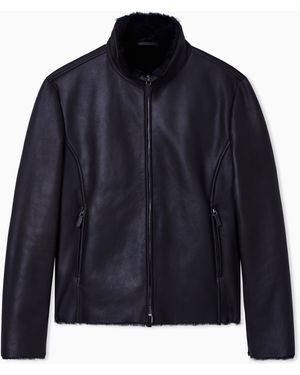 Giorgio Armani Zipped Sheepskin Blouson - Brown