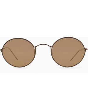 Giorgio Armani Oval Sunglasses - Metallic