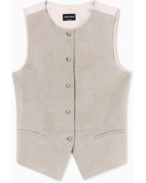 Giorgio Armani Single-Breasted Waistcoat - White