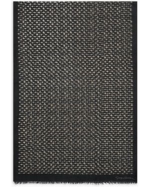 Giorgio Armani Estola De Cachemira Con Motivo En Tejido Jacquard - Gris