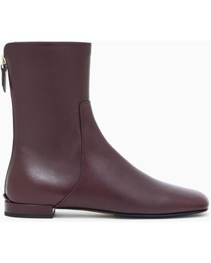 Giorgio Armani Bottines En Cuir - Violet
