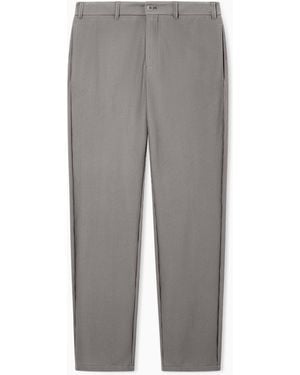Giorgio Armani Flat Front Trousers - Grey