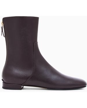 Giorgio Armani Leather Ankle Boots - Blue