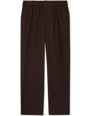 Giorgio Armani Pantaloni Flat Front - Marrone