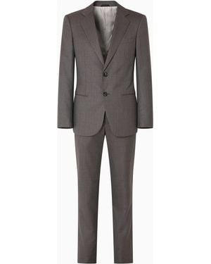 Giorgio Armani Single-Breasted Soho Line Suit - Grey