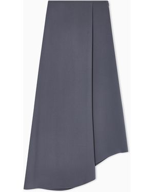 Giorgio Armani Asymmetrical Midi Skirt - Blue