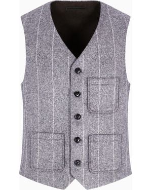 Giorgio Armani Single-Breasted Waistcoat - Grey