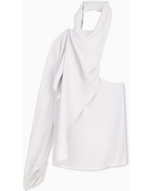 Giorgio Armani One-Shoulder Shirt - White