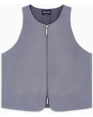 Giorgio Armani Washed Silk Crêpe Waistcoat - Purple