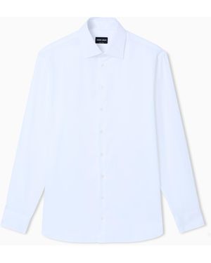 Giorgio Armani Regular-Fit Luxury Cotton Shirt - White