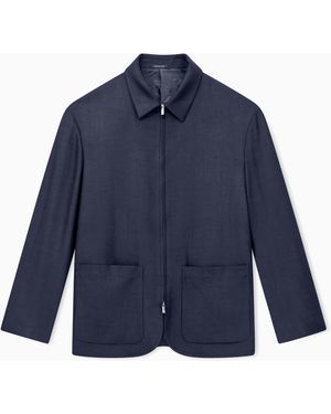 Giorgio Armani Zip-Up Jacket - Blue