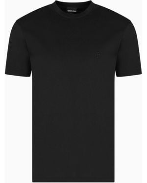 Giorgio Armani Asv Cotton Loungewear Crew-Neck T-Shirt - Black