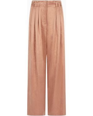 Giorgio Armani Wide-Leg Viscose And Cupro Trousers - Pink