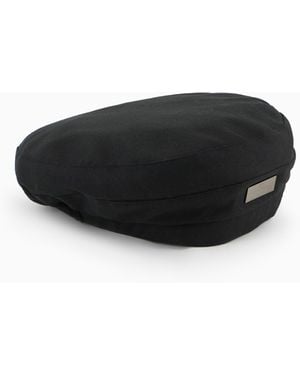 Giorgio Armani Béret En Mohair Et Soie - Noir