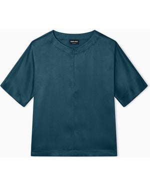 Giorgio Armani Short-Sleeved Shirt - Blue
