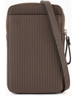 Giorgio Armani Portamóvil De Piel Estampada - Marrón