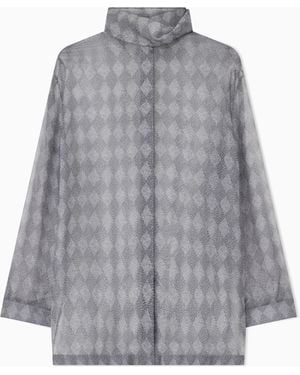 Giorgio Armani Blusa A Collo Alto - Grigio