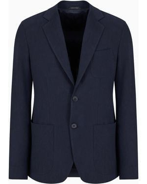 Giorgio Armani Upton Line Single-Breasted Jacket - Blue