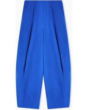 Giorgio Armani Washed Silk Trousers - Blue