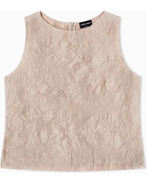 Giorgio Armani Micro Pleated Top - Natural