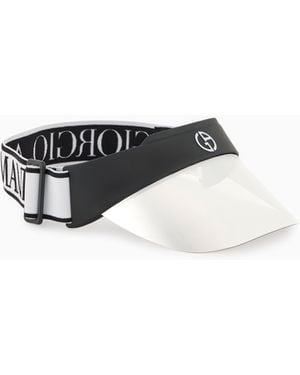 Giorgio Armani Visera Con Cinta Con Logotipo - Blanco
