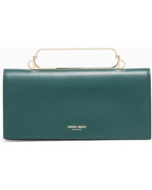 Giorgio Armani Leather Clutch Bag - Green