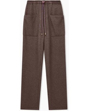 Giorgio Armani Jogging Trousers With Patch Pockets - Brown