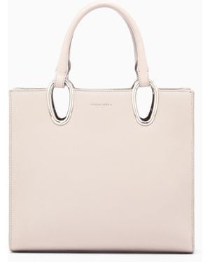 Giorgio Armani Leather Shopper Bag - Natural