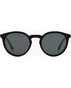 Giorgio Armani Panto Sunglasses - Black