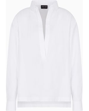 Giorgio Armani Cotton Twill Shirt - White