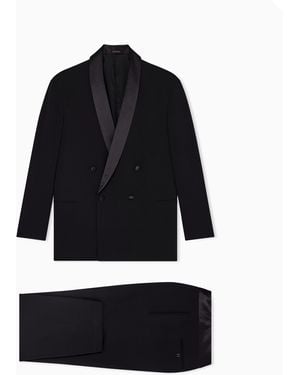 Giorgio Armani Double-Breasted Tuxedo - Blue