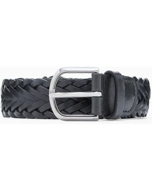 Giorgio Armani Woven Leather Belt - White