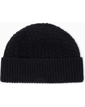 Giorgio Armani Beanie Hat - Black