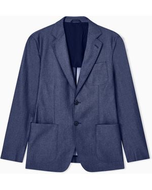 Giorgio Armani Upton Line Single-Breasted Jacket - Blue