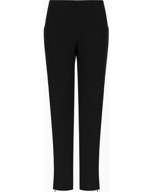 Giorgio Armani Zigarettenhosen Aus Reiner Seide - Schwarz