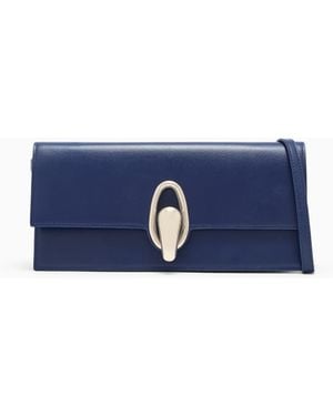 Giorgio Armani Accordion Clutch - Blue