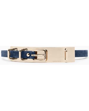 Giorgio Armani Cinturón De Ante - Blanco