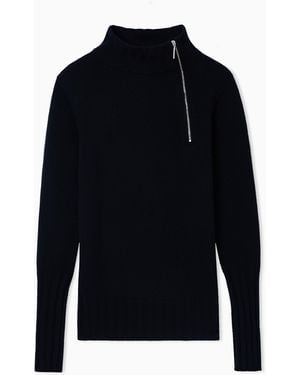 Giorgio Armani Pure Cashmere Turtleneck Sweater - Bleu