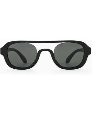 Giorgio Armani Sonnenbrille Mit Eckiger Fassung Für Herren - Schwarz
