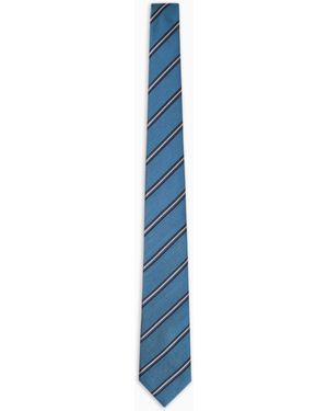 Giorgio Armani Silk Regimental Jacquard Tie - Blue