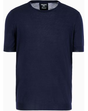 Giorgio Armani Vicuña Maglia Girocollo - Blu