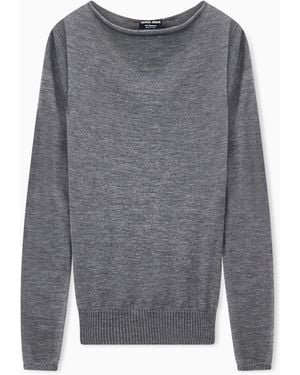 Giorgio Armani Jumper Jumpers Seamless Cashmere Round Neck Long Sleeve - Grey