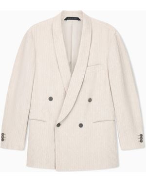Giorgio Armani Armani/Archivio Ss1990 Double-Breasted Jacket - Natural