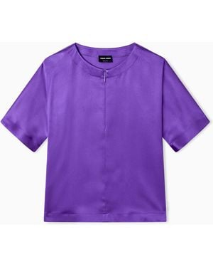 Giorgio Armani Short-Sleeved Shirt - Purple