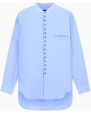 Giorgio Armani Linen Shirt - Blue
