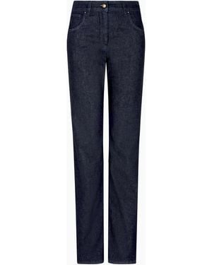 Giorgio Armani Denim Collection Five-Pocket Flared Trousers - Blue