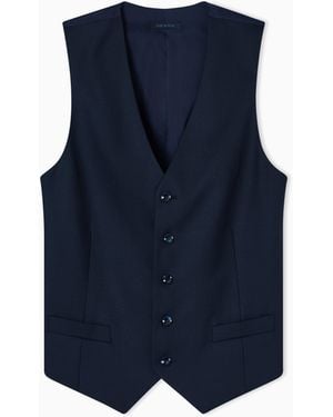 Giorgio Armani Single-Breasted Waistcoat - Blue