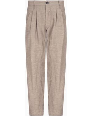 Giorgio Armani Pantaloni A Una Pince - Neutro