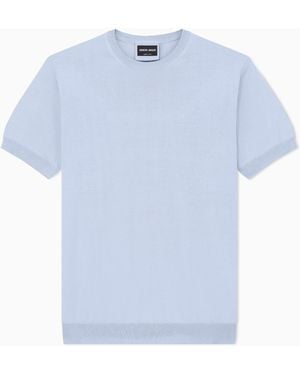 Giorgio Armani Slim-Fit Jumper - Blue